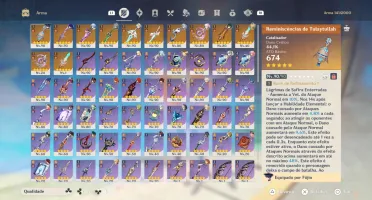 Conta Genshin Impact | Ar60 Zibai, Skirk,Mavuika, Raiden, ++