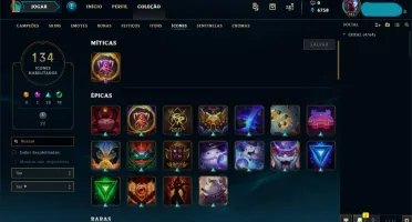 CONTA GOLD 4 - 91 CAMPEÕES E 38 SKINS