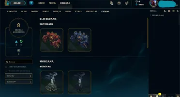 CONTA GOLD 4 - 91 CAMPEÕES E 38 SKINS