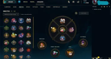 CONTA GOLD 4 - 91 CAMPEÕES E 38 SKINS