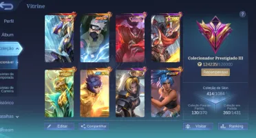 Conta Mobile Legends - Level 116 - 414 Skins