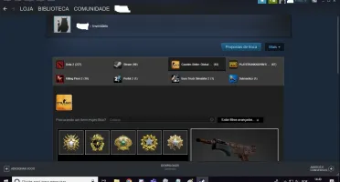 Conta Steam - CS GO, medalhas, 200R$ inventário e 48 jogos