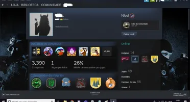 Conta Steam - CS GO, medalhas, 200R$ inventário e 48 jogos