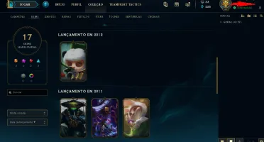 Conta lol Prata 3 -17 Skins e 40 campeões !