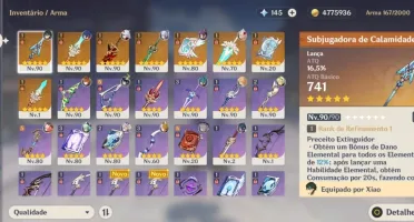 AR 57 NA com 18 personagens/armas 5 estrelas