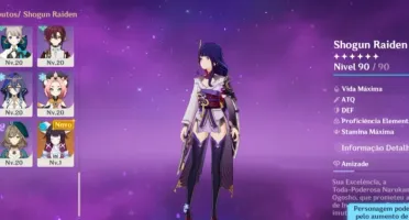 Vendo conta de genshin com vários personagens