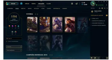 Conta Platina 1/194 Skins/ Todos os campeões
