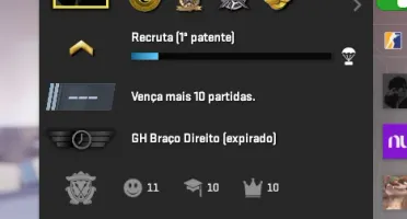 Conta Cs2 Prime - 9Mil horas + 7 Medalhas - lvl 22 steam
