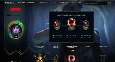 CONTA DE LOL NV 230,GOLD 3,59 SKINS,4 CROMAS MUITOS CHAMPS!!