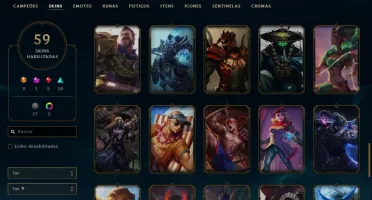CONTA DE LOL NV 230,GOLD 3,59 SKINS,4 CROMAS MUITOS CHAMPS!!
