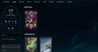 CONTA DE LOL NV 230,GOLD 3,59 SKINS,4 CROMAS MUITOS CHAMPS!!