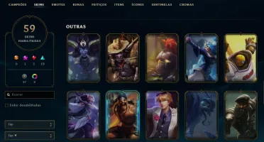 CONTA DE LOL NV 230,GOLD 3,59 SKINS,4 CROMAS MUITOS CHAMPS!!