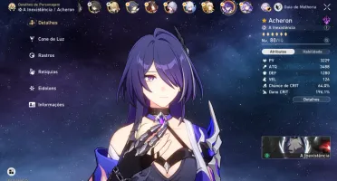 HONKAI STAR RAIL End Game Serv. Europeu Rank 70 - 25 5*