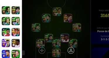 Conta efootball com Ney/Suarez do Trio msn + Messi 2015 106