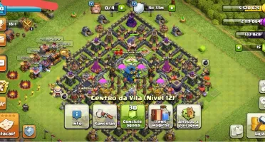 Vendo conta Clash of clans cv 12, 4 estrelas barato