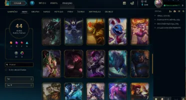 vendo conta gold 2/113 Campeões /44 skins / nivel 222