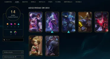 Conta Platina 1, 44 campeões, 14 skins