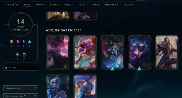 Conta Platina 1, 44 campeões, 14 skins
