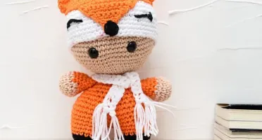 Bebê Raposa Amigurumi Artesanal Bebê Decoração Quarto