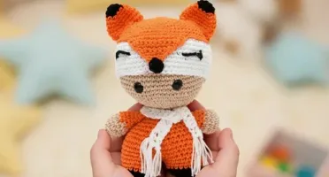 Bebê Raposa Amigurumi Artesanal Bebê Decoração Quarto