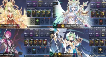 VConta Grand Chase Mobile + Elesis S e Arme S + Trajes