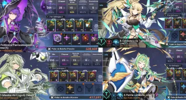 VConta Grand Chase Mobile + Elesis S e Arme S + Trajes