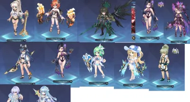 VConta Grand Chase Mobile + Elesis S e Arme S + Trajes