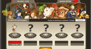 CRA LV 196 DOFUS RETRO SERVIDOR CRAIL RECÉM FUNDIDO