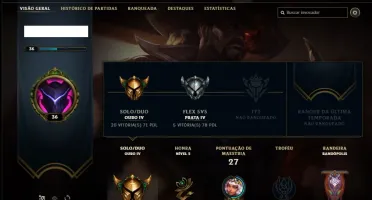 Conta ouro 4 com com 5 skins e 24 champs