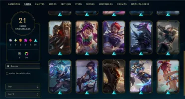 Ouro 2 com 60 Champs e 21 Skins ( MAIN ADC )