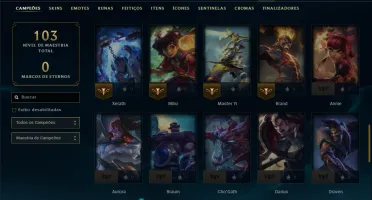 Ouro 2 com 60 Champs e 21 Skins ( MAIN ADC )