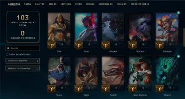 Ouro 2 com 60 Champs e 21 Skins ( MAIN ADC )