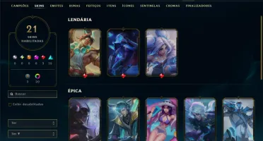 Ouro 2 com 60 Champs e 21 Skins ( MAIN ADC )