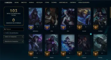 Ouro 2 com 60 Champs e 21 Skins ( MAIN ADC )