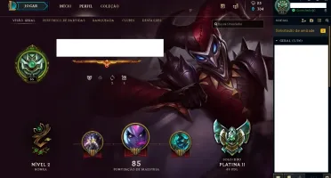 CONTA LOL / ELO PLATINA 2 / 53 CAMPEÕES / 11 SKINS
