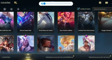 Conta lol wild rift com muitas skins