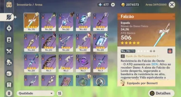 Xiao , Keqing (c1) e Falcão