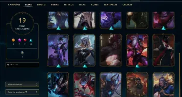 Conta prata 3 com 32 Champs e 19 Skins + 400 RP
