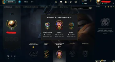 Conta Lol Full Acesso - Main Garen Rara - Icone Do Beta