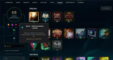 Conta Lol Full Acesso - Main Garen Rara - Icone Do Beta