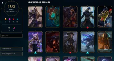 Conta lol diamante 2 102 skins faltando 16 champions