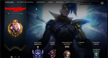 Conta lol diamante 2 102 skins faltando 16 champions