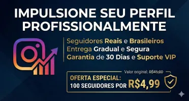 Seguidores Instagram - 100 por apenas R$ 4,99 [MAIS VENDIDO]