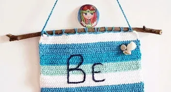 Banner / Enfeite de Parede em Crochê