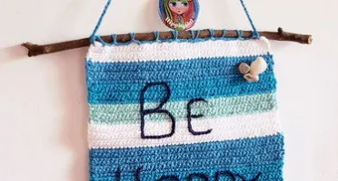 Banner / Enfeite de Parede em Crochê