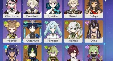 Conta genshin com muitos 5 estrelas e 5 armas