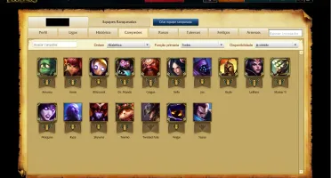 Conta OURO V (Ótimo MMR) com 3 skins (Kayle Asas Etéreas)