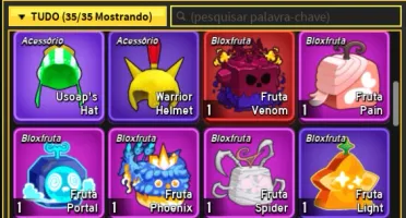Blox Fruits Lendária Garantida - Venom Inv - Intens - Level