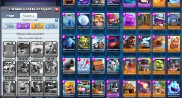 CLASH ROYALE NÍVEL 13 COM 72 CARTAS FULL 15 SKINS 70 EMOTES