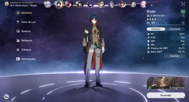 Conta Honkai Star Rail Blade/Kafka/Dan Heng/Seele/Bailu